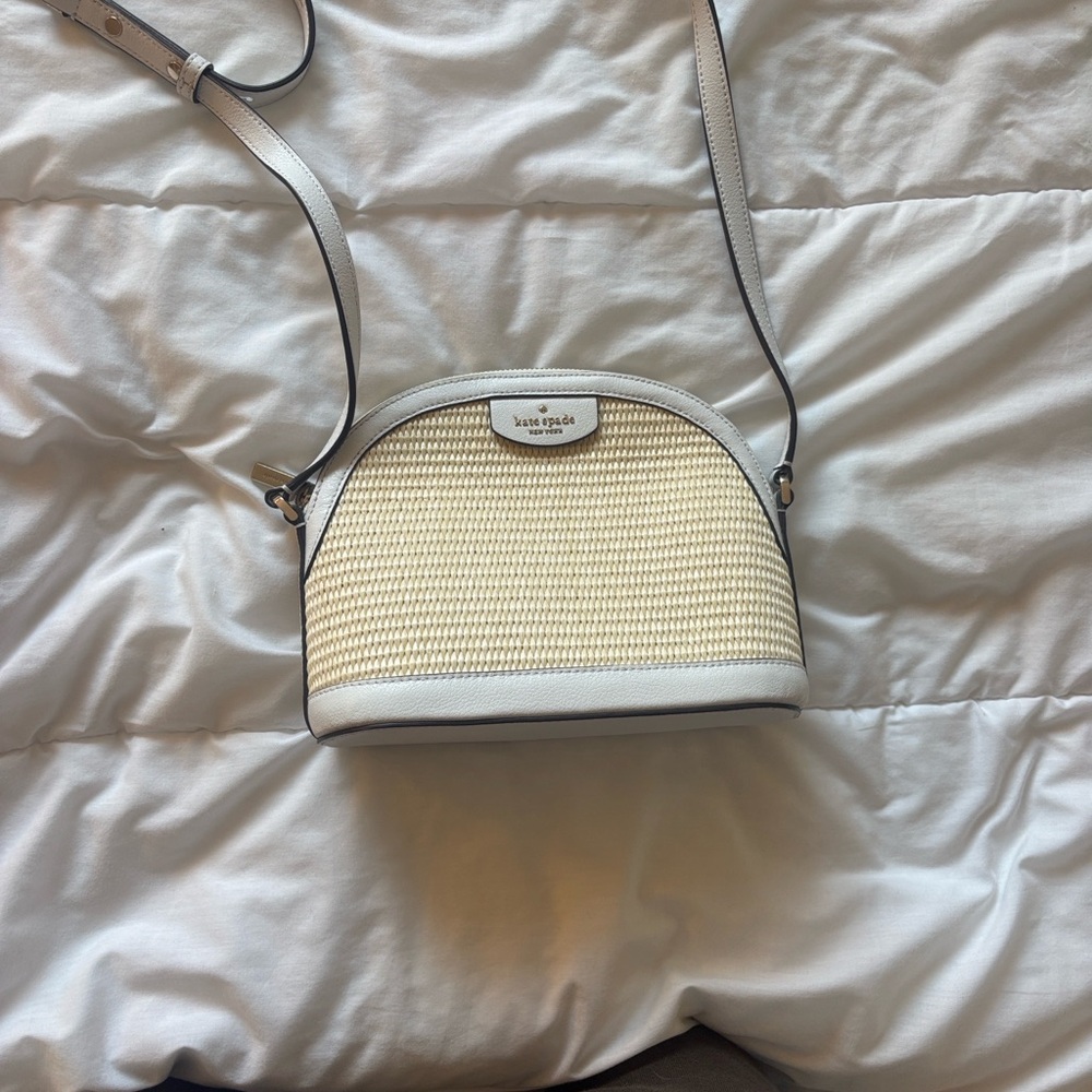 Kate Spade Woven Cream and White Crossbody Bag - BRAND NEW